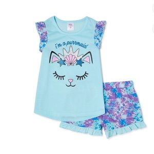 Lola girls pajama short sleeve set